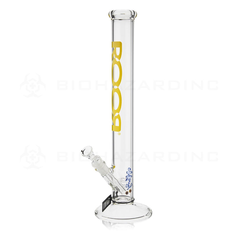 RooR® | 18" 50mm x 5mm Classic Straight Water Pipe | Yellow Logo