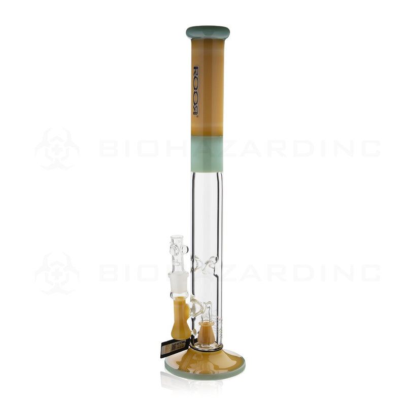 RooR® Tech | 18" 45mm Fixed Straight Water Pipe | Tangie & Mint with Black & White Logo