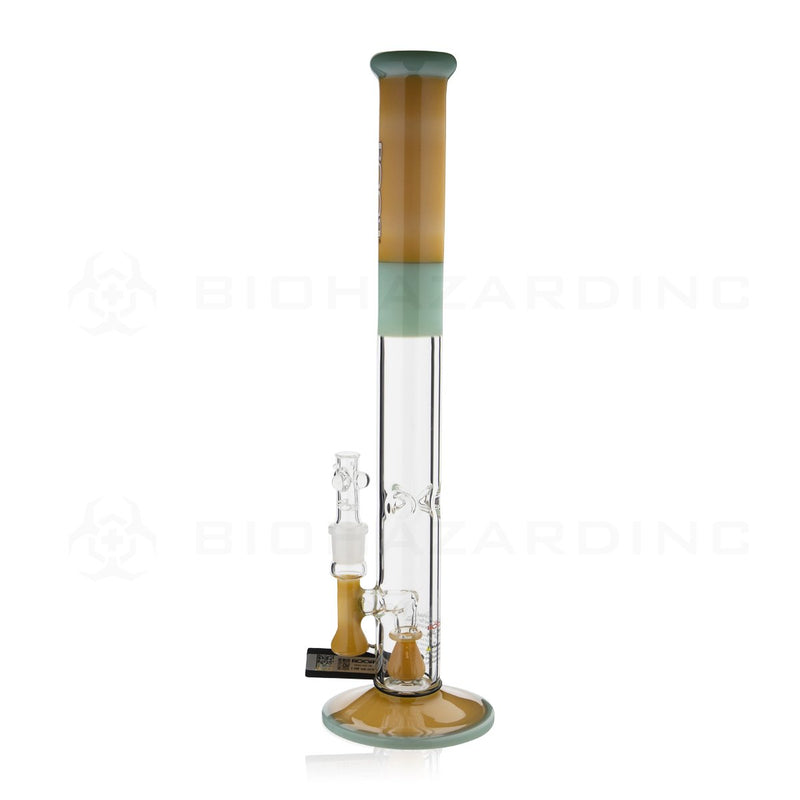 RooR® Tech | 18" 45mm x 5mm Fixed Stemless Straight Water Pipe | Tangie & Mint, Black & White