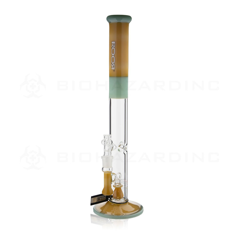 RooR® Tech | 18" 45mm x 5mm Fixed Stemless Straight Water Pipe | Tangie & Mint, Black & White