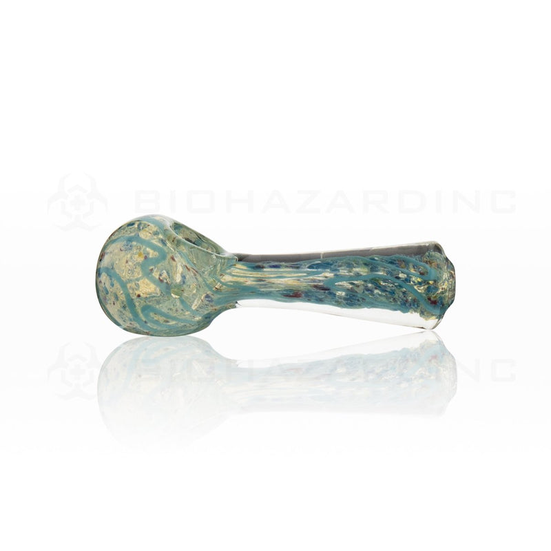 4" to 5" Frit Glass Hand Pipe with Flared Mouthpiece