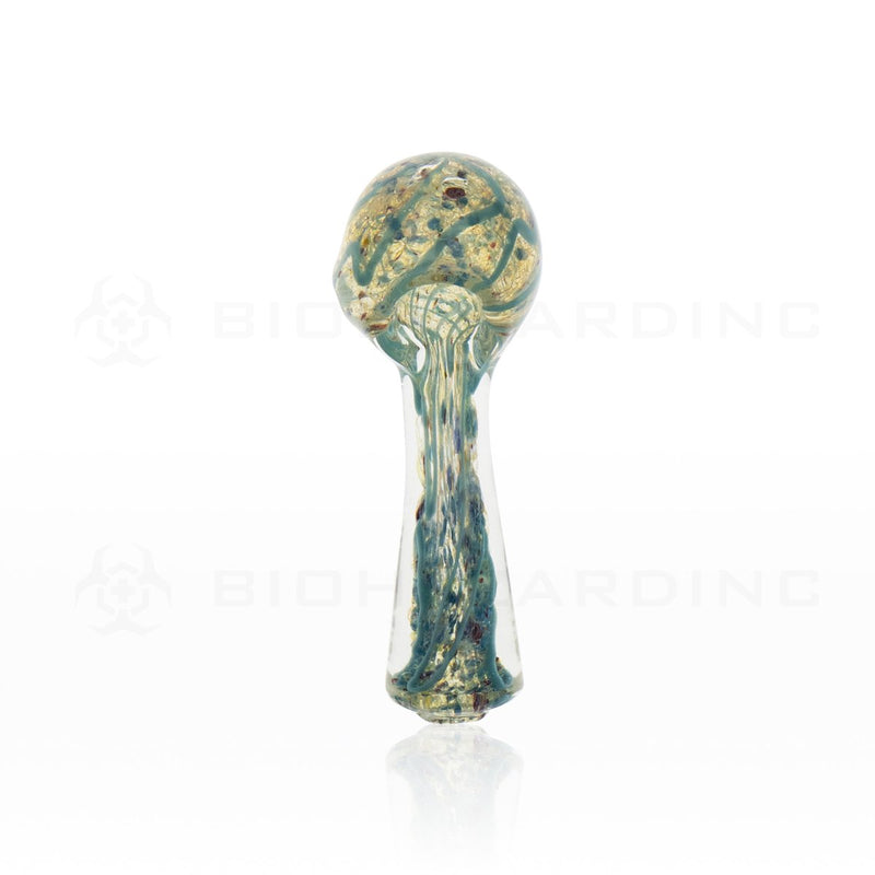 4" to 5" Frit Glass Hand Pipe with Flared Mouthpiece