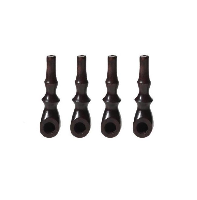 Dark Wood Grip Ridge Hand Pipe | 10 Pack