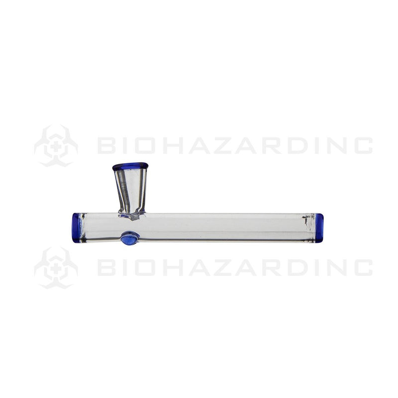 4" Mini Glass Steamroller | Blue Trim