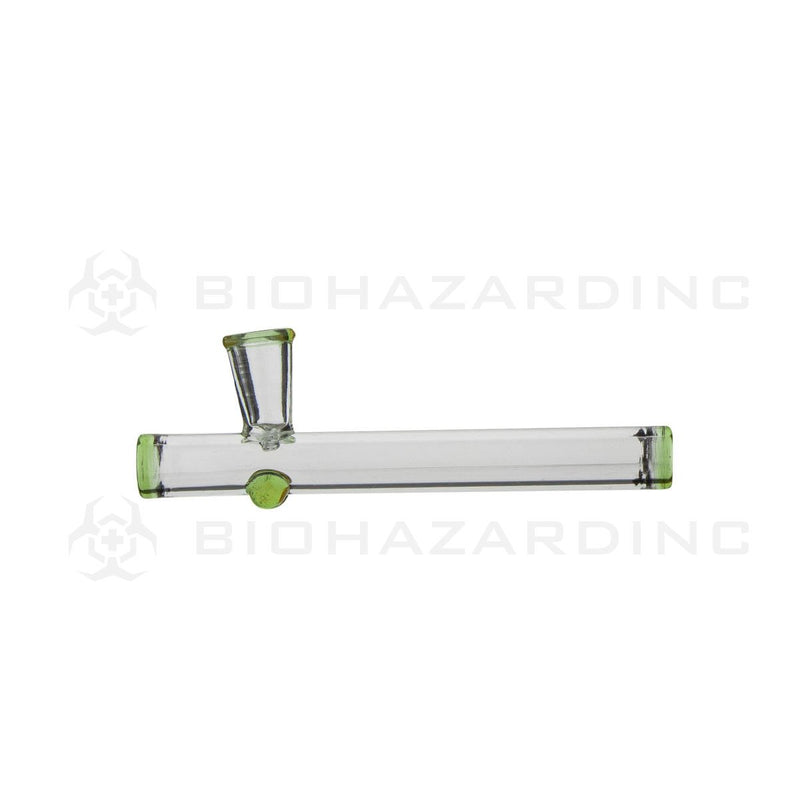 4" Mini Glass Steamroller | Green Trim