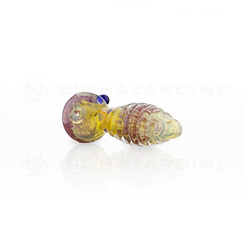 4" Heavy Fumed Glass Hand Pipe with Spiral Grip