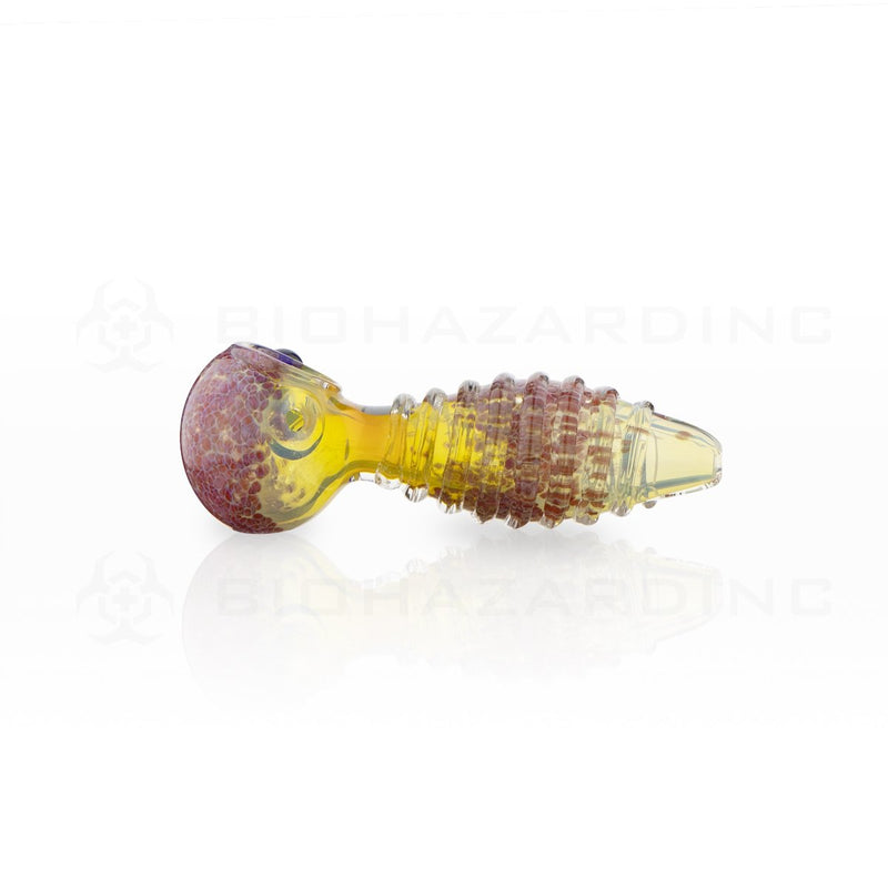 4" Heavy Fumed Glass Hand Pipe with Spiral Grip