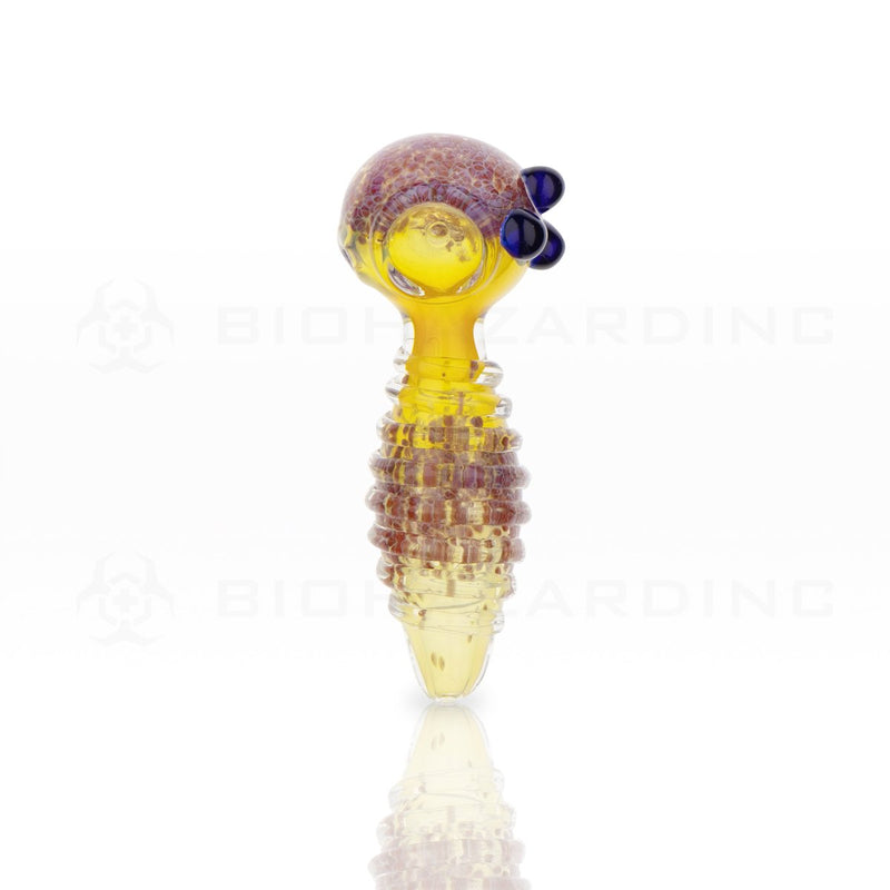 4" Heavy Fumed Glass Hand Pipe with Spiral Grip