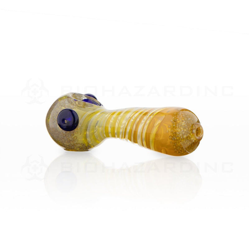 4" Heavy Swirl and Marbles Glass Hand Pipe