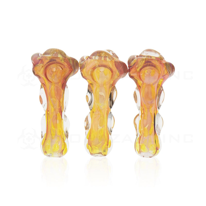 3" Gold Fumed Glass Marble Hand Pipes | 3 Pack