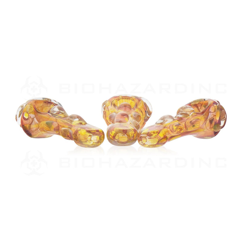 3" Gold Fumed Glass Marble Hand Pipes | 3 Pack