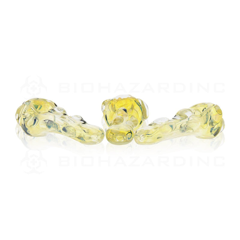 3" Silver Fumed Glass Marble Hand Pipes | 3 Pack