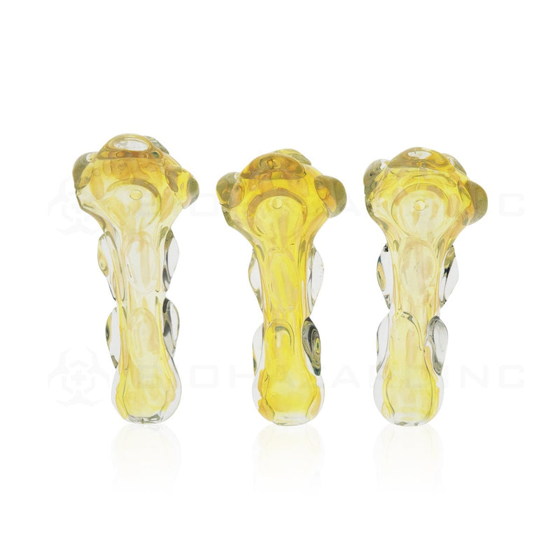 3" Silver Fumed Glass Marble Hand Pipes | 3 Pack