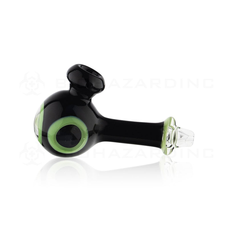 5" Porthole Hand Pipe | Black/Slyme Green