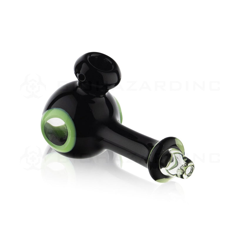 5" Porthole Hand Pipe | Black/Slyme Green