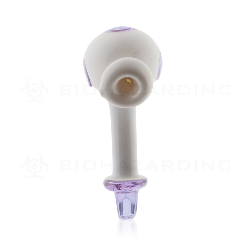 5" Porthole Hand Pipe | White/Purple