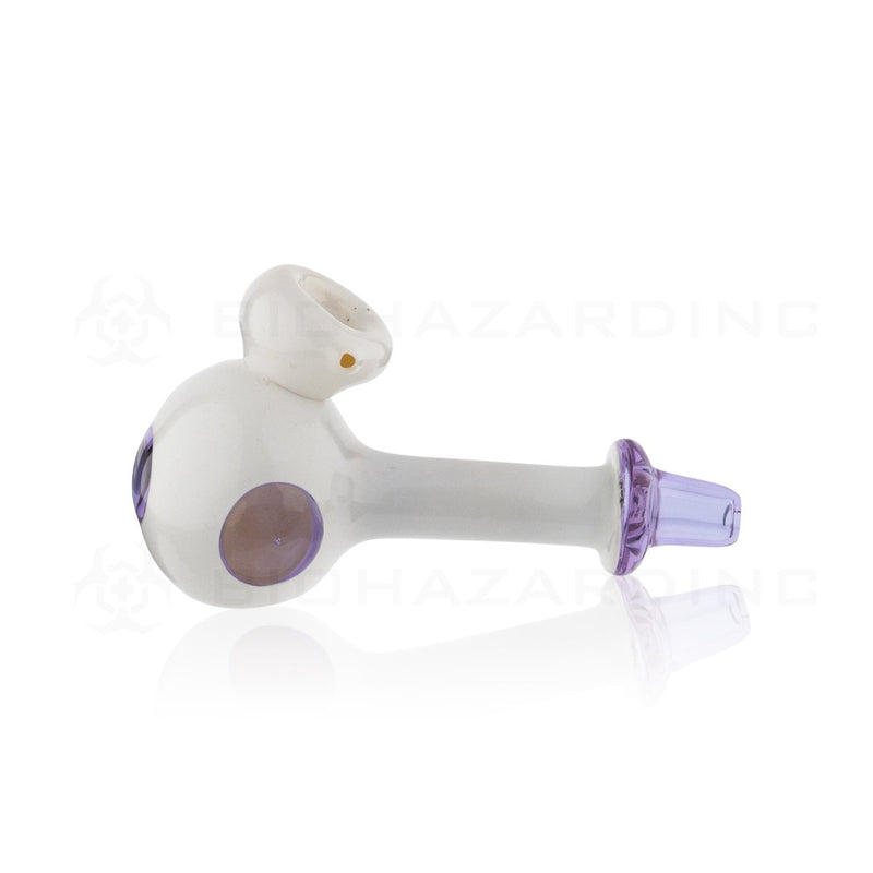 5" Porthole Hand Pipe | White/Purple