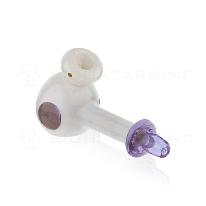 5" Porthole Hand Pipe | White/Purple