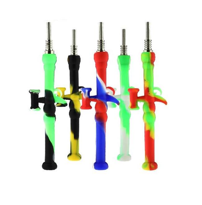 Nectar Collector | 4 inch Silicone Rifle | Assorted Colors, 10 Pack