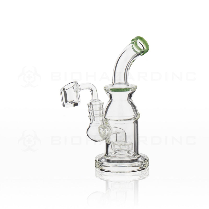 6" Color Trim Showerhead Perc Dab Rig | Assorted