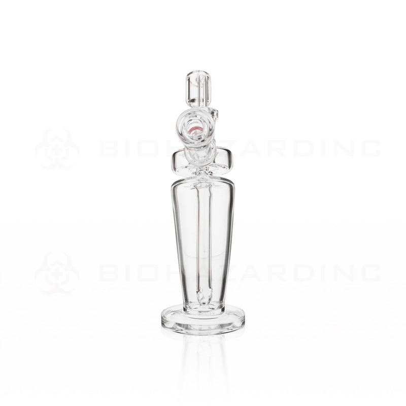 BIO Glass | 8" 5mm Mechanix Bent Dab Rig | Red Logo