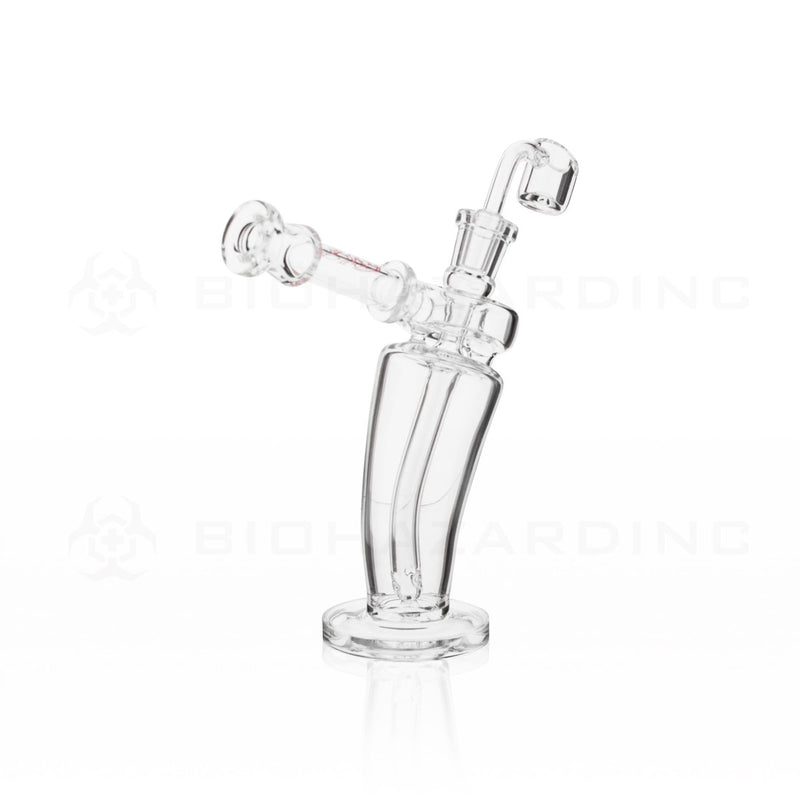 BIO Glass | 8" 5mm Mechanix Bent Dab Rig | Red Logo