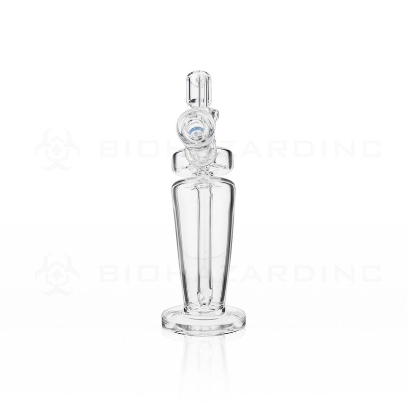 BIO Glass | 8" 5mm Mechanix Bent Dab Rig | Blue Logo