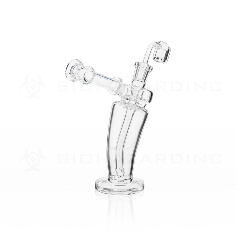 BIO Glass | 8" 5mm Mechanix Bent Dab Rig | Blue Logo