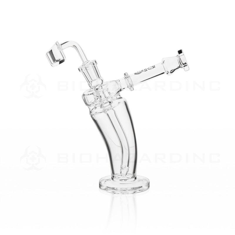 BIO Glass | 8" 5mm Mechanix Bent Dab Rig | Black Logo