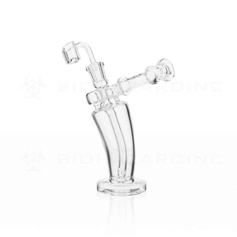 BIO Glass | 8" 5mm Mechanix Bent Dab Rig | Black Logo