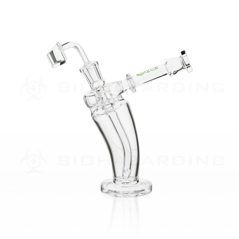 BIO Glass | 8" 5mm Mechanix Bent Dab Rig | Green Logo