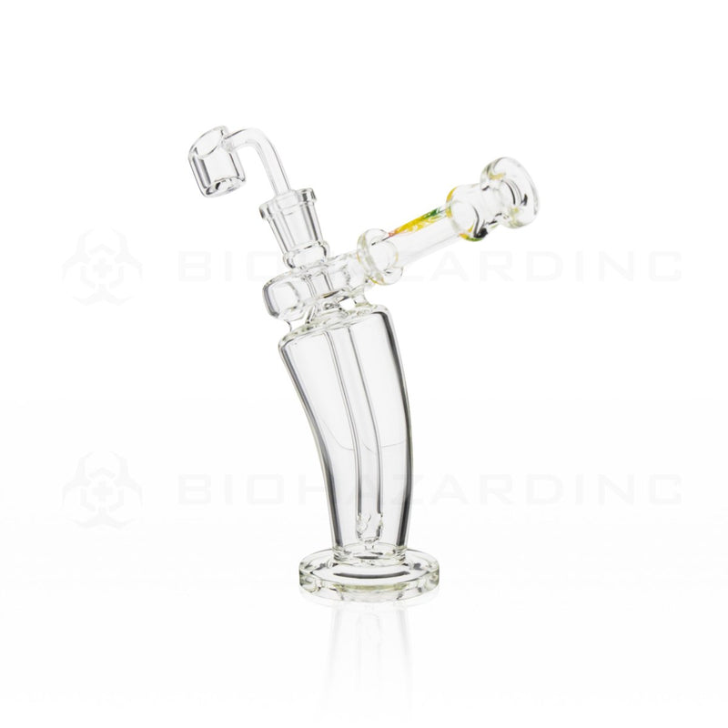 BIO Glass | 8" 5mm Mechanix Bent Dab Rig | Rasta Logo