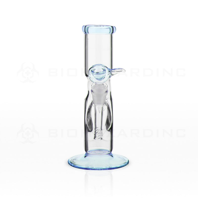 9" Hook Traveler Straight Water Pipe | Blue Trim