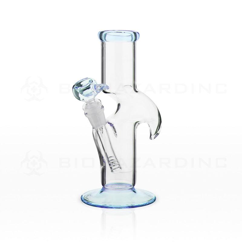 9" Hook Traveler Straight Water Pipe | Blue Trim