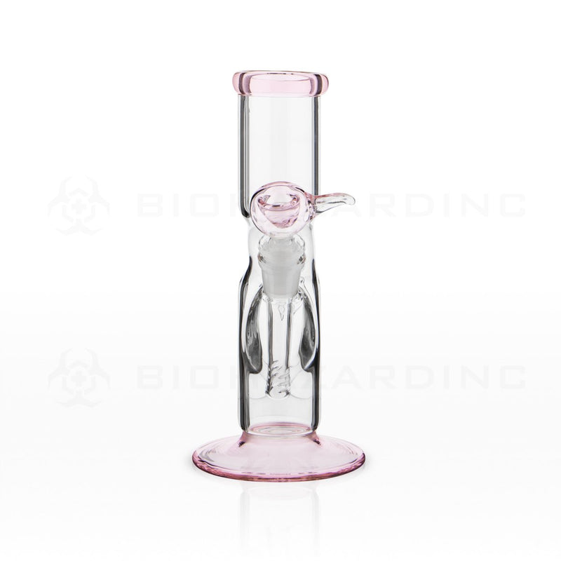 9" Hook Traveler Straight Water Pipe | Pink Trim