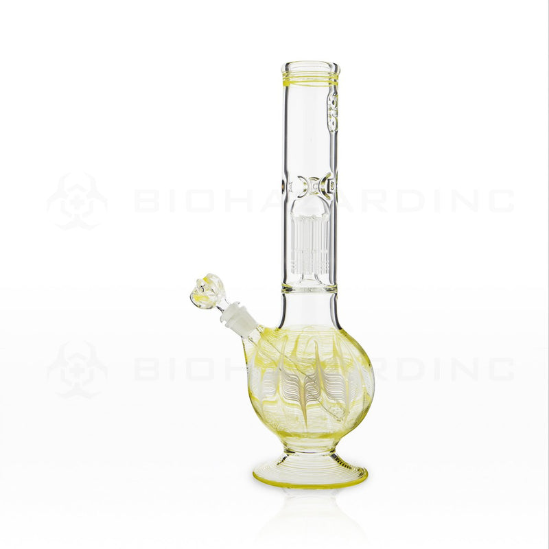 Wrap & Rake | 14" 8 Arm Tree Perc Bubble Water Pipe | Yellow