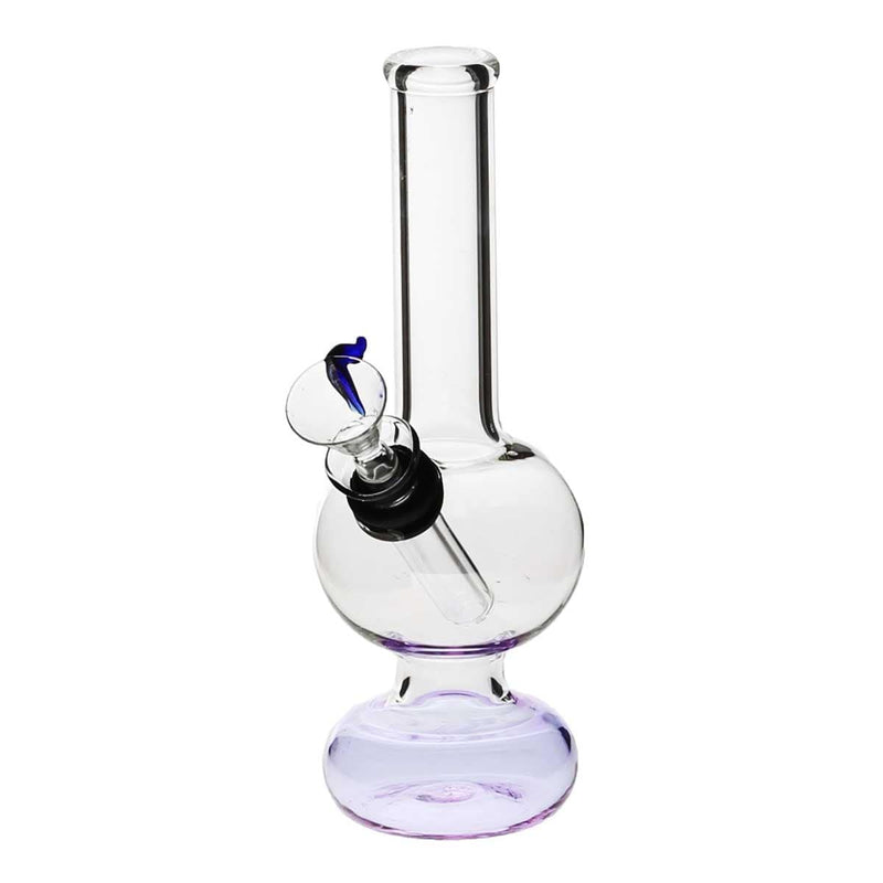 6" 25mm x 4mm Mini Water Pipe with Slider Bowl | Purple