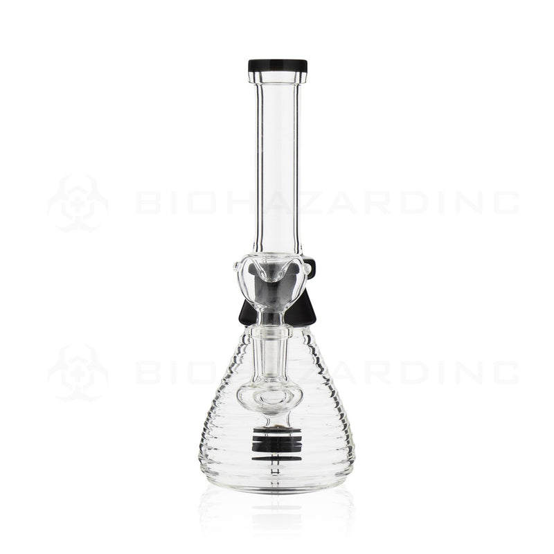 8" Ridged Beaker Water Pipe | Black