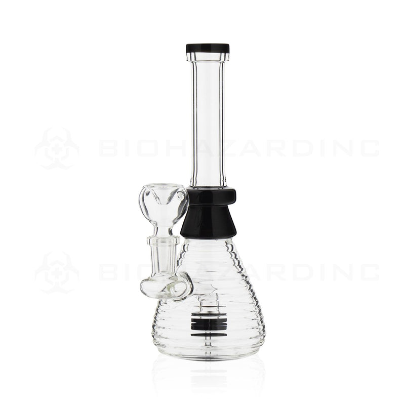 8" Ridged Beaker Water Pipe | Black