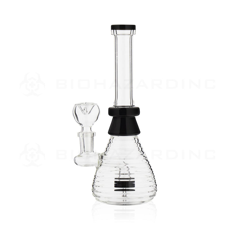 8" Ridged Beaker Water Pipe | Black