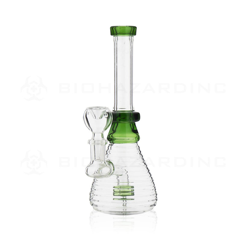 8" Ridged Beaker Water Pipe | Green