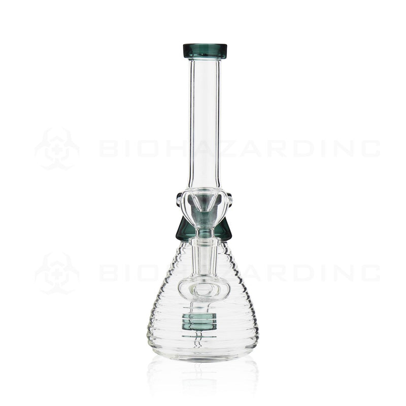 8" Ridged Beaker Water Pipe | Lake Green