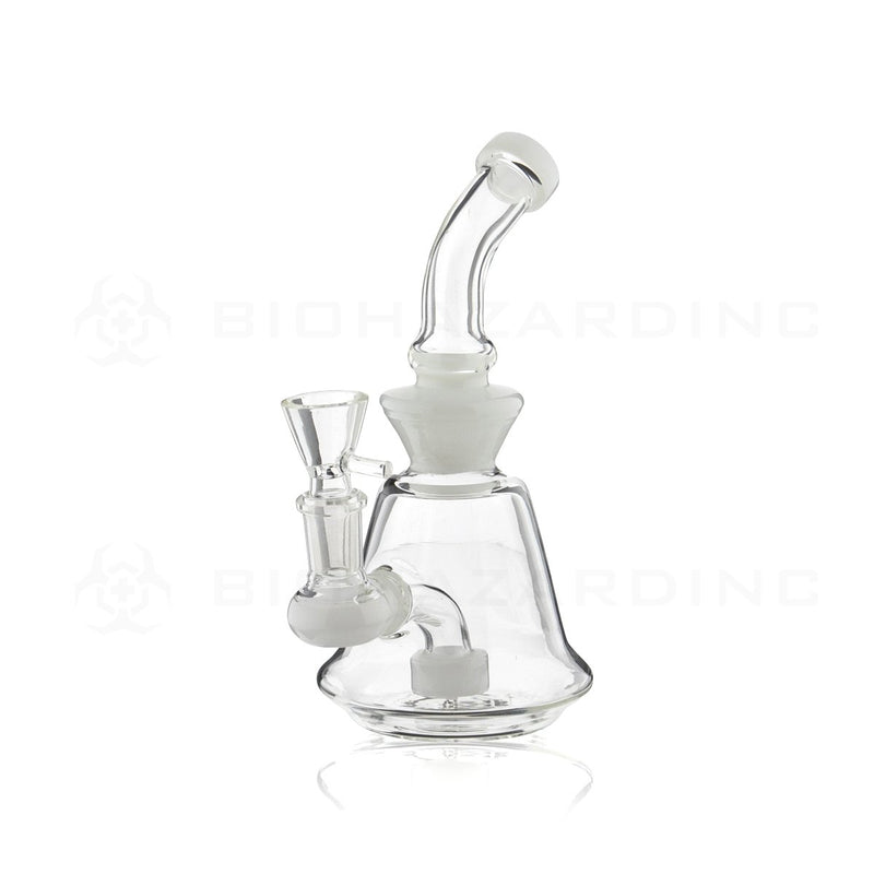 6" Mini Bell Water Pipe | White Trim