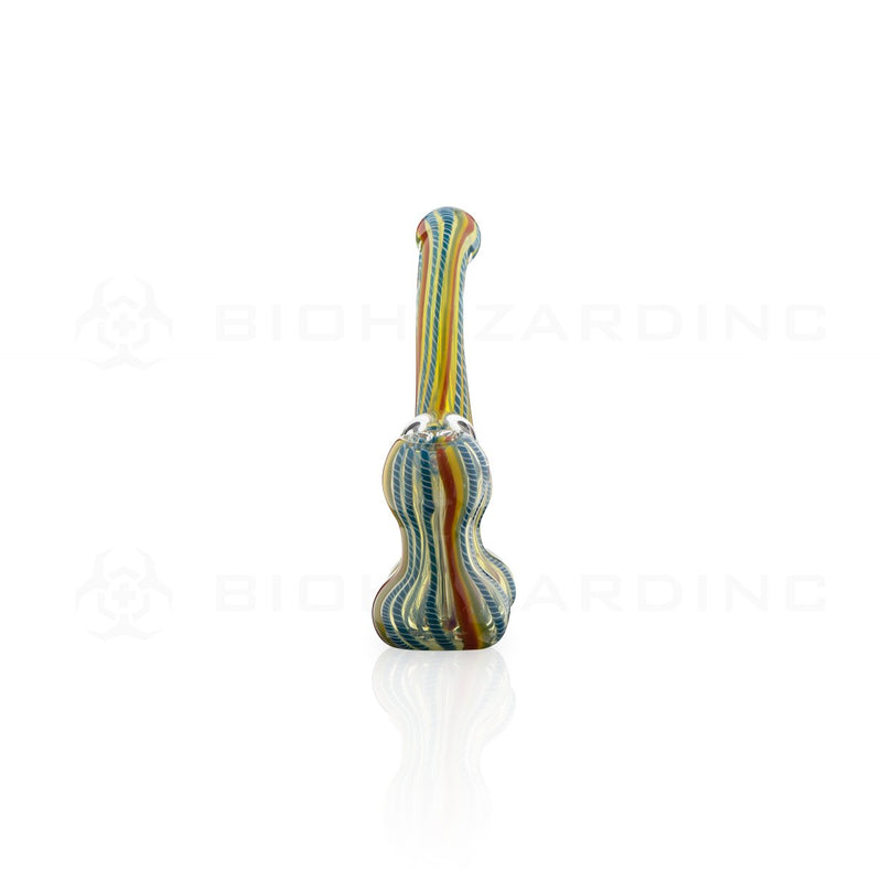 7" Twisted Glass Double Chamber Bubbler