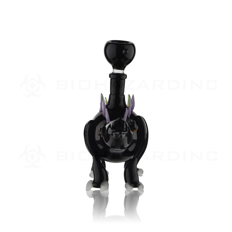 Novelty | 6" Black Dinosaur Hand Pipe with Slyme Spikes