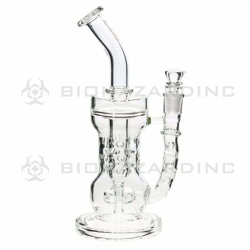 Bio Glass Glass Dab Rig 10" BIO Circ / Thorn Recycler Straight Waterpipe - Gold Logo