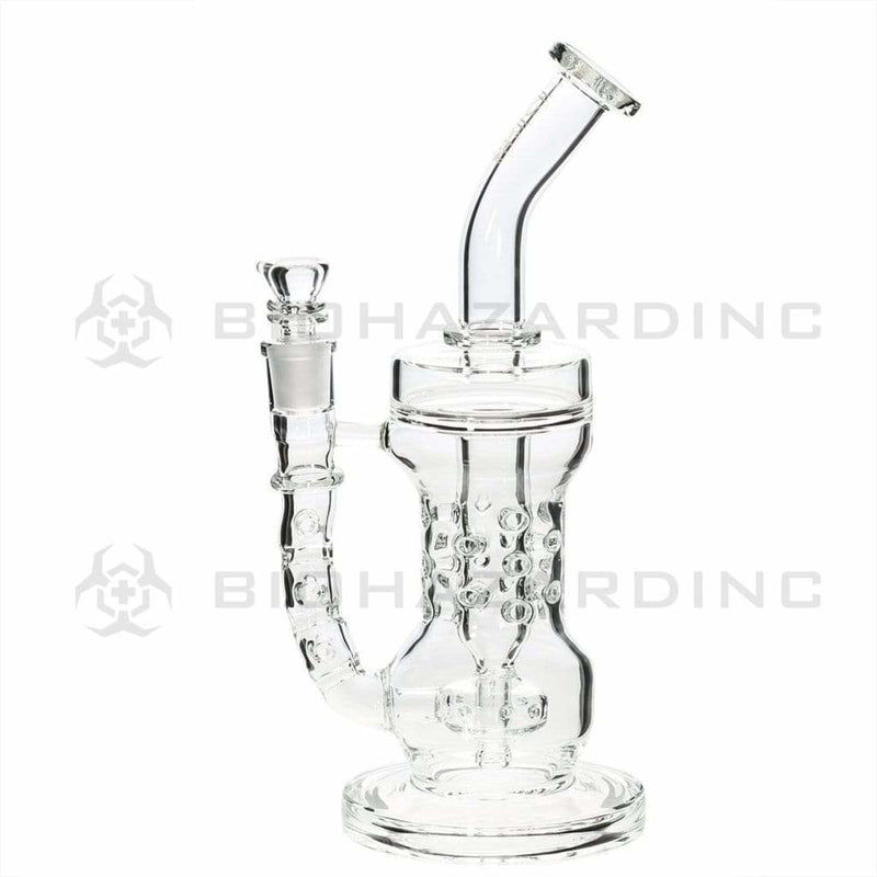 Bio Glass Glass Dab Rig 10" BIO Circ / Thorn Recycler Straight Waterpipe - Gold Logo