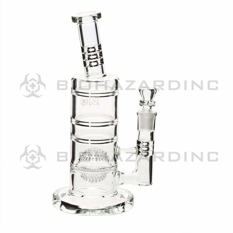 Bio Glass Glass Bong 10" BIO HD Globe Percolator Waterpipe - Black BIO Logo