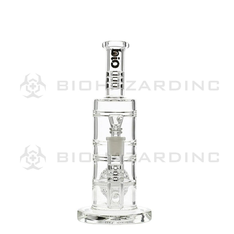 Bio Glass Glass Bong 10" BIO HD Globe Percolator Waterpipe - Black BIO Logo