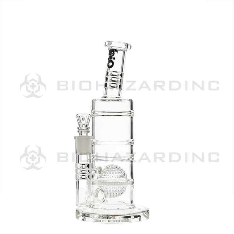 Bio Glass Glass Bong 10" BIO HD Globe Percolator Waterpipe - Black BIO Logo